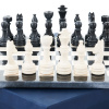Шахматы из камня "Карфаген" белый ракушечник и мрамор 30 купить в Санкт-Петербурге