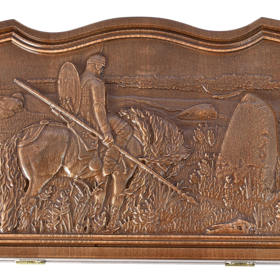 Нарды резные Ивановские мини "Витязь" 35, WoodG купить в Санкт-Петербурге