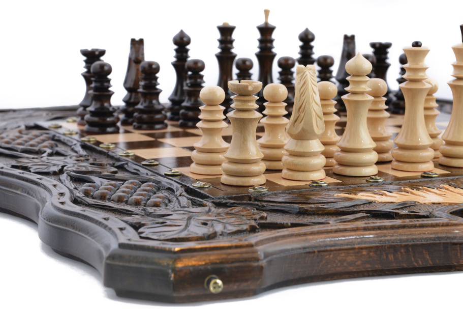 Шахматы + нарды резные "Долина Арарата" 60, Harutyunyan купить в Санкт-Петербурге