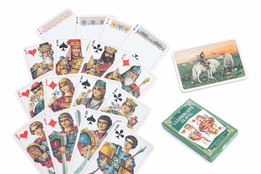 Карты игральные "Славянские" зеленая рубашка, 36 карт купить в Санкт-Петербурге