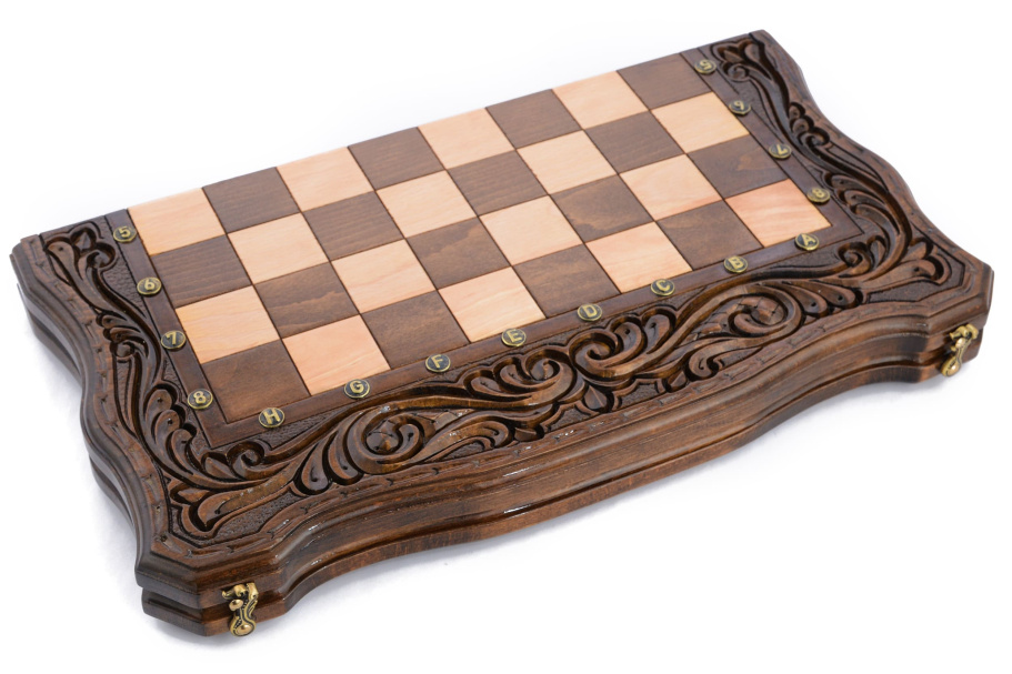 Шахматы + нарды резные "Контргамбит"  50, Harutyunyan купить в Санкт-Петербурге