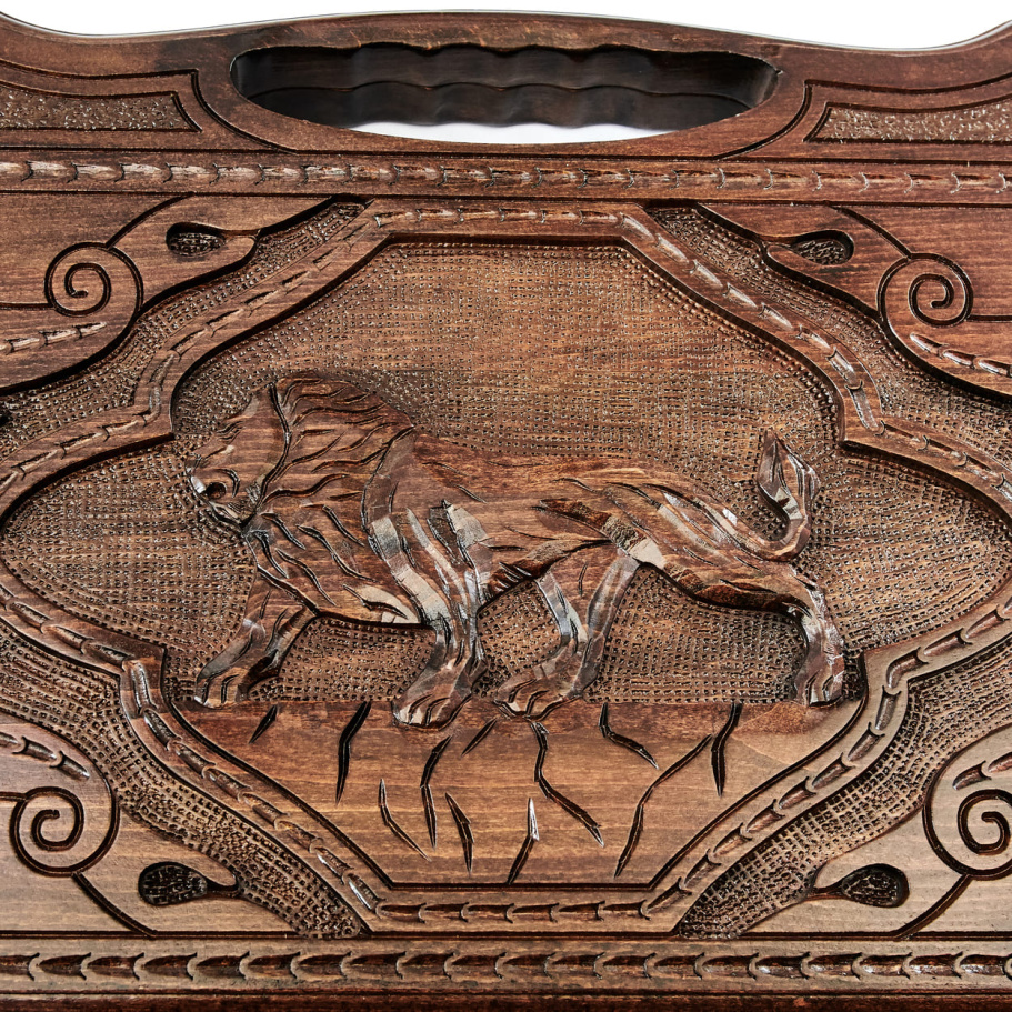 Нарды резные "Король Лев"  большие 60, Harutyunyan купить в Санкт-Петербурге